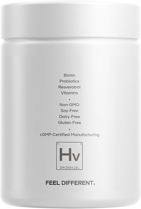Codeage Hair Vitamins Platinum - Lustriva Hair Growth Support, Spermidine, AstraGin, Biotin, Keratin, Collagen, Enzymes, Omega-3, Multivitamins, Probiotics – Healthy Hair Supplement - 90 Capsules