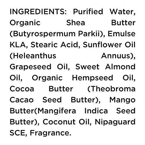 Cocoa Mango & Lemon Body Butter Pure, Natural and Organic Wrapped in Organza Bag: Anti Aging, Helps Even Skin Tone, Increase Elasticity, and Glow with Lemon and Lime, Shea Butter, Vitamins B, C and E