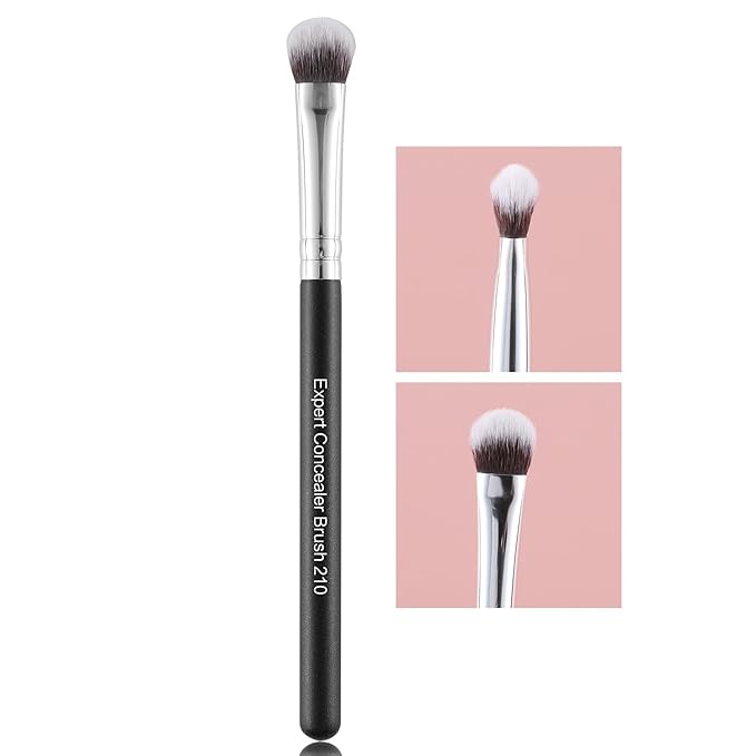 ENERGY Concealer Brush Dense Small Eyeshadow Brush Vegan Soft Synthetic Bristles Makeup Brush for Liquid Cream Powder Foundation Blending Premium Face Makeup Application 210