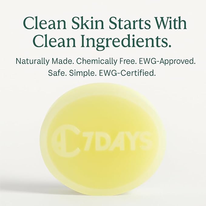CDH7DAYS EWG VERIFIED VEGAN BAR SOAP/HANDMADE (MADE IN KOREA) Natural Body Soap Bar, Plant-Based, Handmade SOFT MILKY SOAP (Recommendation for MOTHER) (2, YELLOW)