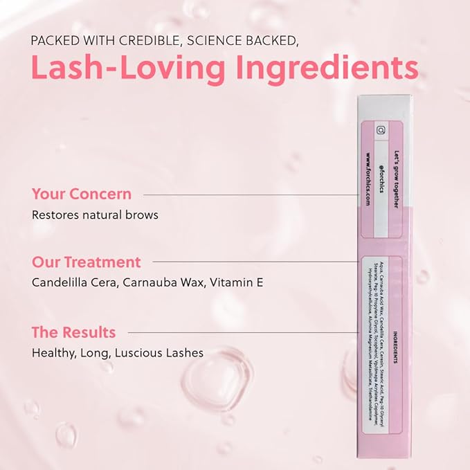ForChics Nourishing Mascara - Growth and Strengthening Formula, Volumizing Black Lash Treatment with Antioxidants, Hormone-Free Lengthening Mascara for Thicker, Healthier Lashes