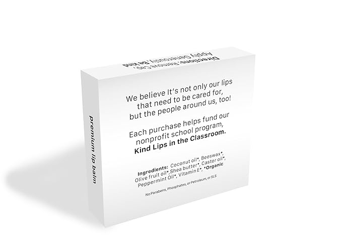 Kind Lips Mint Mint Lip Balm 5-Pack - USDA Organic, Extra Minty Cooling chap stick alternative for Dry Lips | Gluten-Free, Cruelty-Free