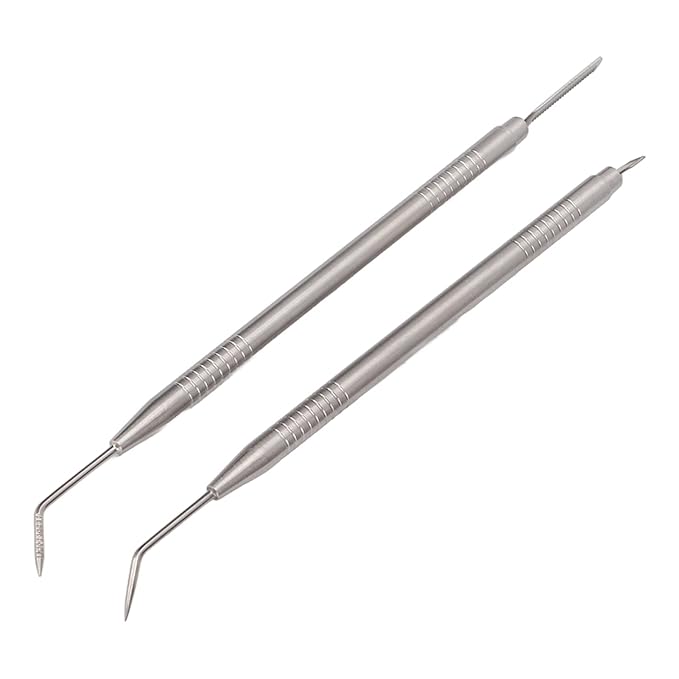 2 Pieces Eyelash Perm Tool,Lash Separator Tint Tool,Stainless Steel Lash Rods Tool with Comb for Eyelash Eyebrow Perming Tinting Curling Extensions (silver)