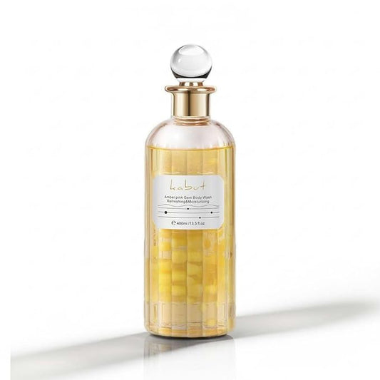 Kabut Pearl Extract Body Wash, Amber Powder Infused, Plant-Based Natural Formula for Daily Cleansing, Gentle Hydrating Shower Gel, 400ml