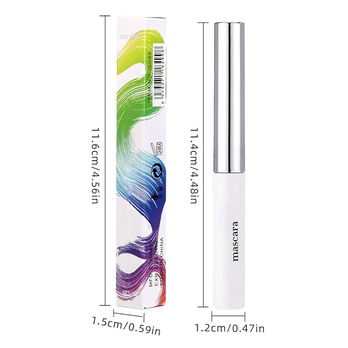 BINGBRUSH Colored Mascara for Eyelashes, Voluminous Colorful Mascara, Pink Purple Blue Green Red-Lengthening, Defining, Curling, Multiplying Formula (#04-Green-1)