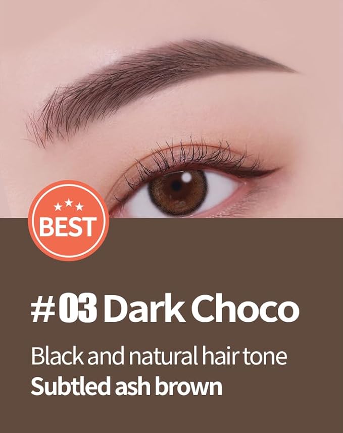 COSNORI Slim Eyebrow Pencil 01 Brownie - 2mm Micro-Fine Pencil Brow with Brush, Natural-Looking Brows, Long Lasting & Waterproof, Micro-Slim, Soft drawing, 0.005oz (0.13g)