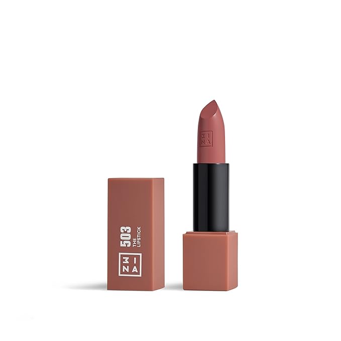 3INA The Lipstick - Moisturizing Lipstick for Women - Semi-Matte Satin Finish with 5-Hour Long Wear - Highly Pigmented and Comfortable - 503-0.16 oz