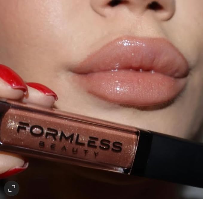 Formless Beauty | Euphoria Lip Gloss by Jenny McCarthy | Chestnut-Brown Shine | Vegan Hydrating Formula | Non-Sticky Aloe & Jojoba Infused | Paraben & Cruelty Free | Natural Lip Enhancer