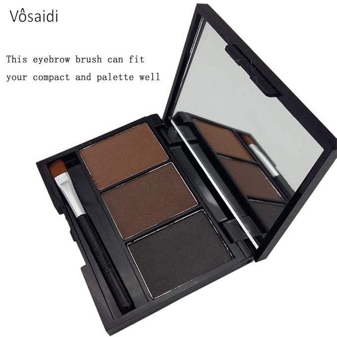 VOSAIDI 10pcs Eyebrow Portable Premium Quality Angled Eye Brow and Spoolie Mini Brush