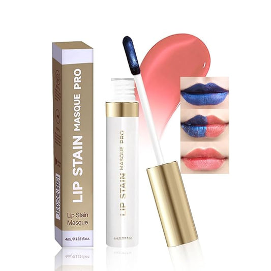 Matte Liquid Lip Gloss Peel Off Masque-Peel Off Lip Stain Tattoo, Long Lasting Waterproof Transfer-proof Lip Mask Lip Stain Peel Off Lip Gloss, Peel Off Lip Tint for Lip Makeup-Peach Petal 01#