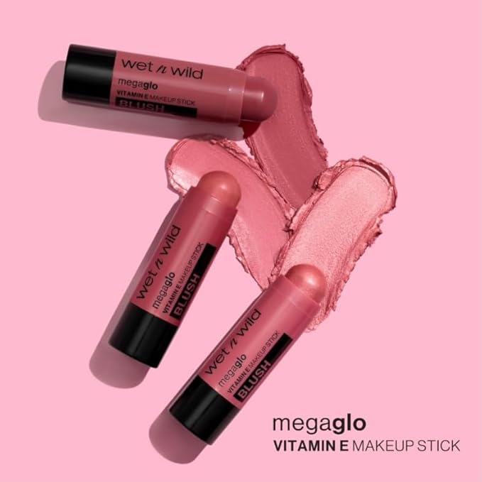 wet n wild MegaGlo Makeup Stick, Buildable Color, Versatile Use, Cruelty-Free & Vegan - Current Jam