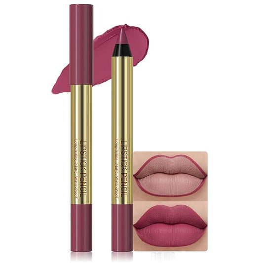 Matte Lip Liner – Sharpenable, Professional Waterproof & Smudge-Proof, Velvet Matte, Long-Lasting Color Lock, Daily Wear, Ideal for Bold & Chic Makeup Looks, Rose Red (Shade 04)