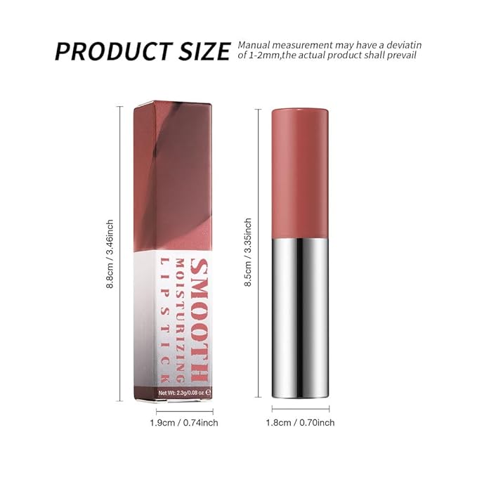 Matte Lipstick Crayon Warm Terracotta Lip Makeup, Waterproof Long Lasting Lip Liner Pencil, High Pigment Creamy Velvet Lipstick, Christmas Gifts for Women, 03#