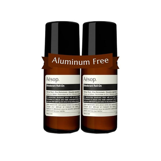 Aesop Roll On Deodorant | Alcohol & Aluminum Free | Reduce and Mask Unpleasant Odors | Woody, Herbaceous, Earthy | 1.6 oz / 50 mL (Pack of 2)