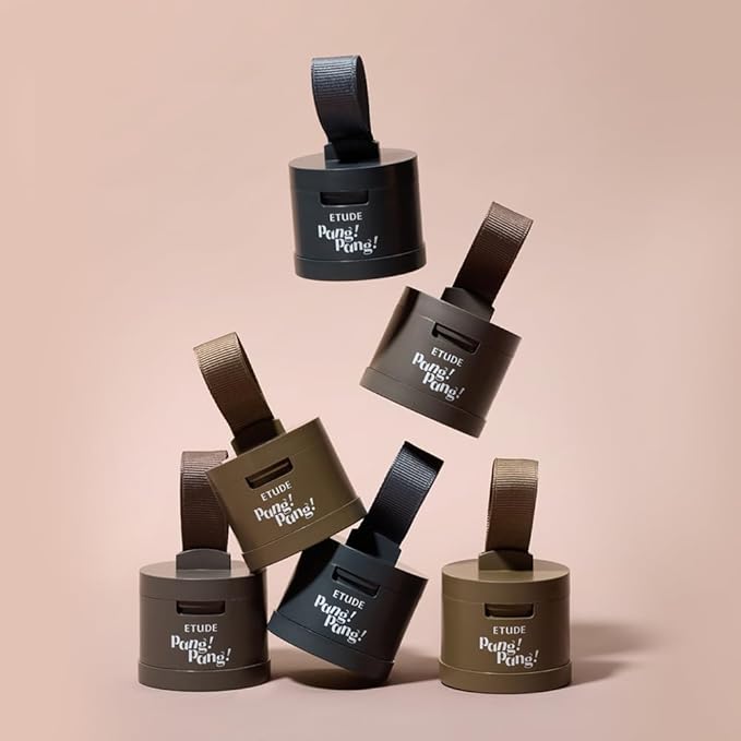 ETUDE Hair Pang Pang hair powder for men and women, Dark Brown, Waterproof, for eyebrow colors, Hairline and Thin Hair, Hairline Powder