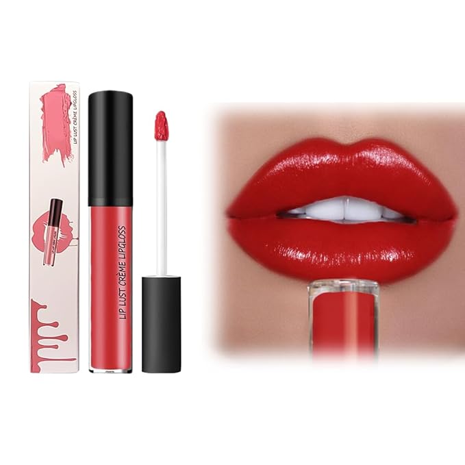 12 Colors Cream Texture Lipstick, 2025 Upgraded Waterproof Long-Lasting Moisturizing Lip Gloss, Non-Sticky Lip Stain Makeup for Daily Special Occasions (10)