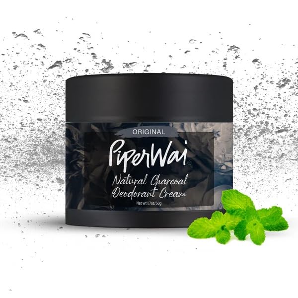 PiperWai Natural Deodorant with Activated Charcoal, Aluminum-Free & Vegan, Long-Lasting Odor Protection for Men & Women | As Seen on Shark Tank | 2 oz Scented Jar