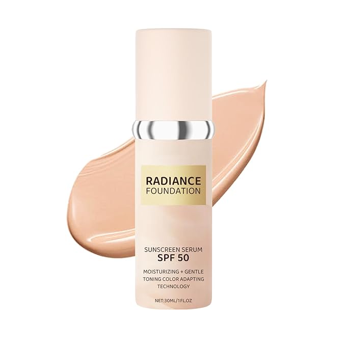 Color Changing Foundation, Sunscreen Foundation, Concealer Full Coverage, Moisturizing & Long Lasting & Flawless Foundation Natural Skin Tone Makeup for Face, 30 ML