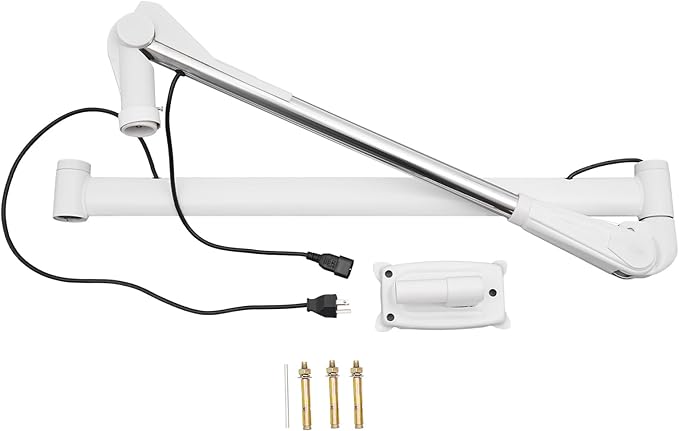 Wall Mounted Hair Dryer with Infrared Heat Bulbs, 5 Heads Multifunctional Salon Hair Color Processor Accelerator Heater Lamp, 750W Professional Infrared Hair Treatment Perm Machine (White+Black)