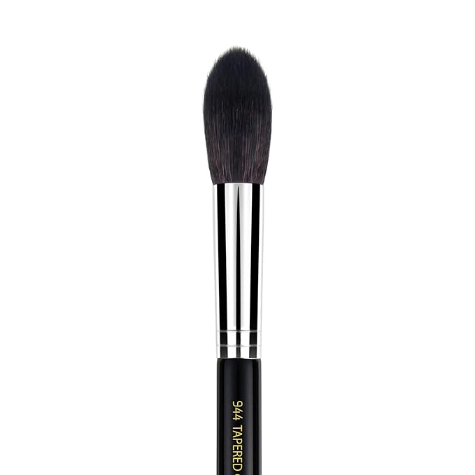 Bdellium Tools Professional Makeup Brush - Maestro Series 944 Tapered Contour - With Mix of Soft Synthetic & Natural Fibers, For Adding Dimension (Black, 1pc)