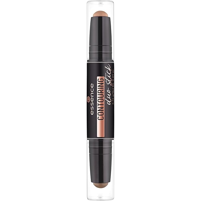 essence | Contour Duo Stick | 2-in-1 Highlight and Contour Slim Stick, Creamy, Buildable and Easy to Apply | Vegan & Cruelty Free (30 | Medium)