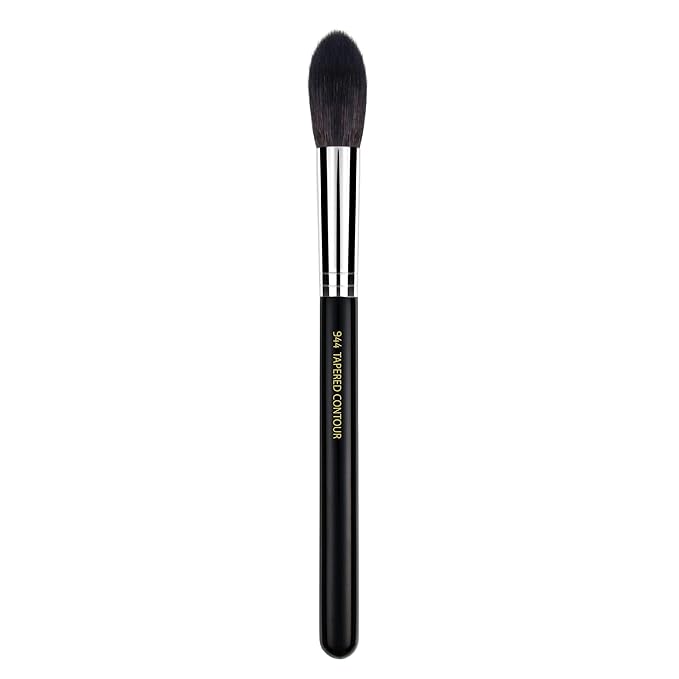 Bdellium Tools Professional Makeup Brush - Maestro Series 944 Tapered Contour - With Mix of Soft Synthetic & Natural Fibers, For Adding Dimension (Black, 1pc)