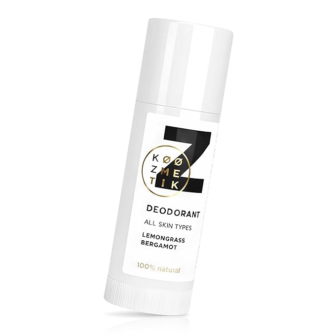 KØØZMETIK Natural Deodorant Z for Men & Women | 100% Natural, Aluminum-Free, Lemongrass & Bergamot | Long-Lasting Odor Protection | Skin-Friendly, Cruelty-Free, | 50ml (1.7oz)