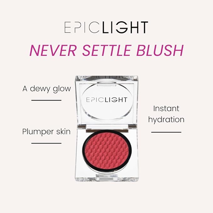 Epiclight Never Settle Radiant Cheek + Lip Blush - Cream Blush Multiuse 3 in 1 for Cheeks + Lips and Lids - Non-Toxic & Cruelty Free- Makeup + Skincare - Paraben & Sulfate-free (Whispering Peach)