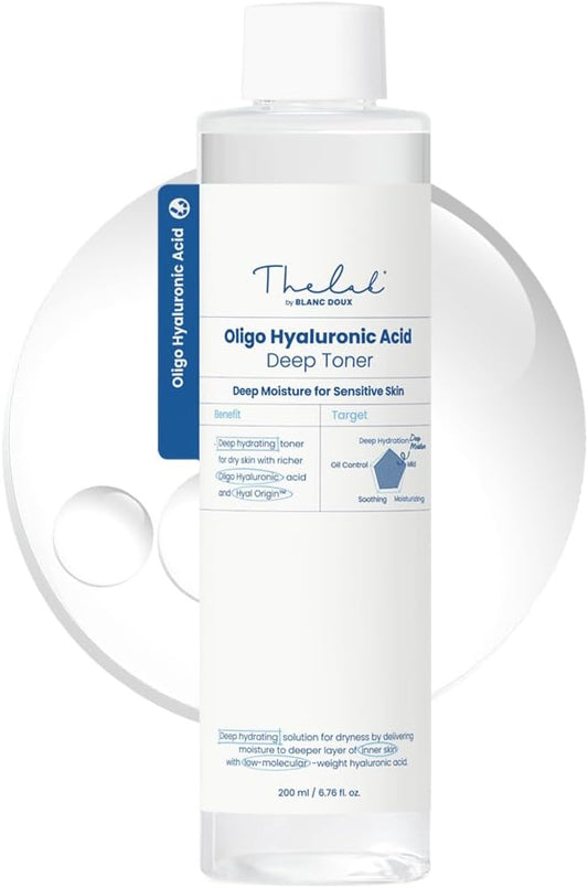 Oligo Hyaluronic Acid Hydrating Toner, 200ml (6.76 fl. oz.) – Deep Moisture, Skin-Smoothing & Oil-Water Balance for Dry and Sensitive Skin