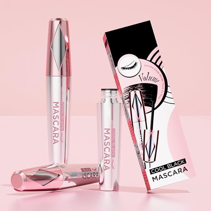 My Amazing Lashes Mascara,NEW 4D Silk Fiber Volume And Length,Waterproof & Sweatproof Long Lasting,Create Natural Look Of Lash Extensions (Black, 1PC)