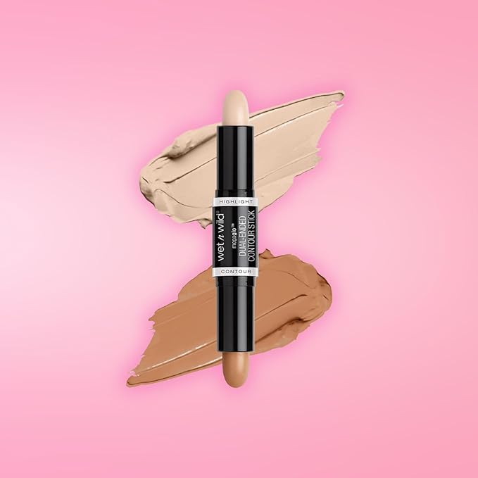 wet n wild MegaGlo Dual-Ended Contour Stick Medium/Tan, Cruelty-Free