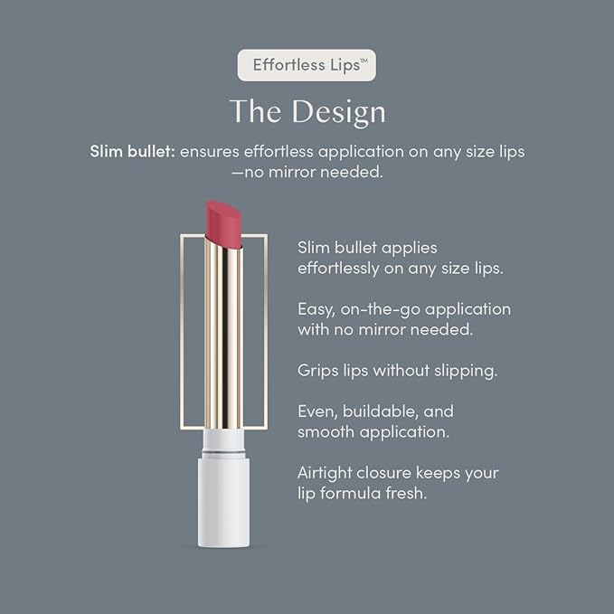 Effortless Lips 3-in-1 everyday sheer-buildable lip formula (Zinnia, 0.06oz)