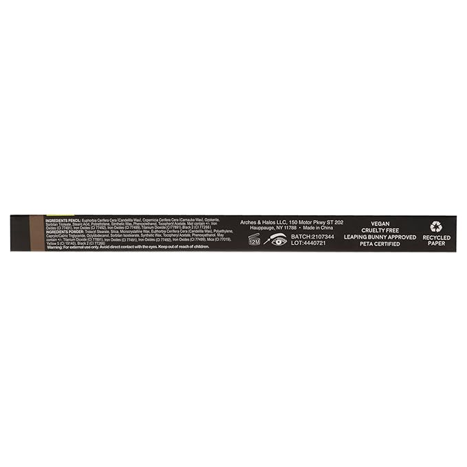 Arches & Halos 2-In-1 Defining Eyebrow Pencil And Powder - Shapes And Fills In Sparse Brows For Natural Look - Soft Textured Powder Formula - Dual Ended With Spoolie Brush - Sunny Blonde - 0.017 Oz