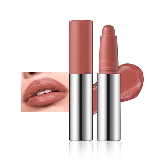 Matte Lipstick Crayon Warm Terracotta Lip Makeup, Waterproof Long Lasting Lip Liner Pencil, High Pigment Creamy Velvet Lipstick, Christmas Gifts for Women, 03#