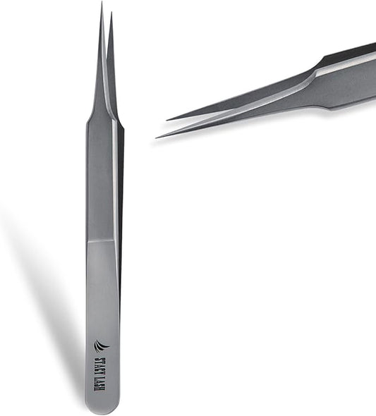 Stacy Lash STL-4 Isolation Eyelash Extension Tweezers/Supplies for Classic Extensions & Individual False Mink Lashes/Precision Eyelashes Separator Tool/Beauty Accessories/Sharp Tweezer Tip