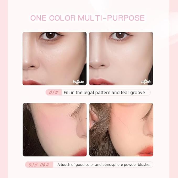 BestLand Ultra-Fine Pressed Pigment Eyeshadow – Lightweight, Highly Blendable Formula Monochrome Eye Shadow, 12 Rich Matte/Shimmer Shades for Older Women Makeup, Vegan & Cruelty-Free (#02 Half Pink)