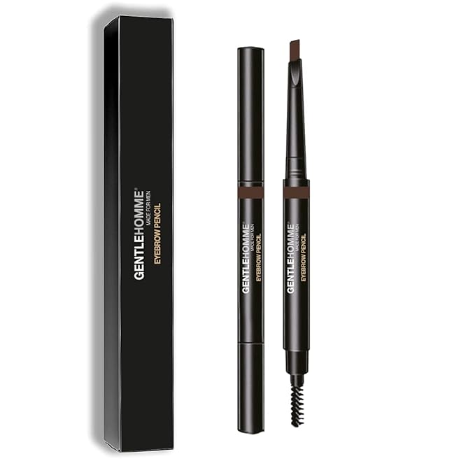Men's Brow Pencil - 2-in-1 Brow Brush & Lead Pencil - Shape, Define & Fill In Eyebrows - Ultra-Thin - Long-Lasting Dark Brown
