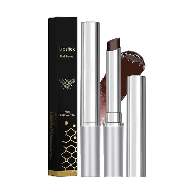Tinted Lipstick Hydrating Natural Glossy Lip Balm Honey Collection Lipstick Set, Pink and Dark Shades Long-lasting (Dark Honey, 0.07oz)