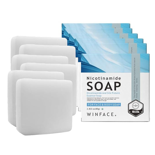 Silk Protein Essence Goat Milk Moisturizing Soap, Natural Handmade Bar for Face and Body, Skin cleansing, exfoliating, Nourishing Skin Care-2.82 oz 6 Count