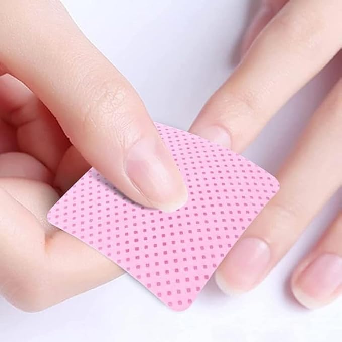 Eyelash Extension Glue Wipes 800Pcs Cotton Pads Non-Woven Lint-Free Paper Eyelash Glue Remover Wipe(Pink)