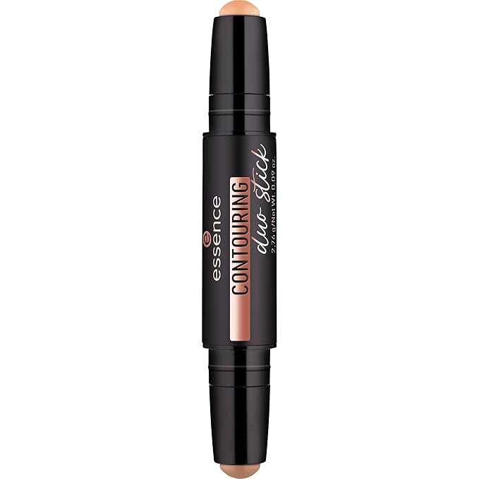 essence | Contour Duo Stick | 2-in-1 Highlight and Contour Slim Stick, Creamy, Buildable and Easy to Apply | Vegan & Cruelty Free (30 | Medium)