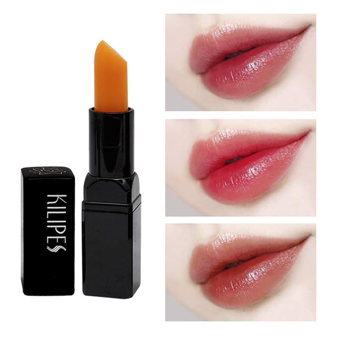 Moisturizing Color Change Lipstick, Natural Nourishing Mood Lipstick Moisturizer Lip Gloss Balm with Vitamin E (Carotene Lipstick)