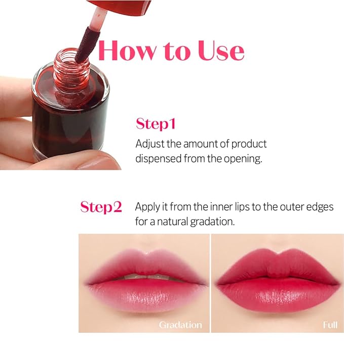 ETUDE Dear Darling Water Tint 3 SET (Strawberry Ade, Cherry Ade, Red Grapefruit Ade, 9g*3) | Vivid Color Lip Stain with Moisturizing Weightless & Non-sticky Finish | Korean Makeup, Perfect for Gift