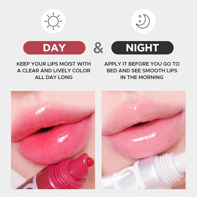 Primera Lip Retinol Serum Tube #Shy Red | Tinted Hydrating Lip Oil & Gloss, Korean Lip Stain made with Collagen, Long-lasting Plumping & Moisturizing Lip Care Serum (0.24 oz / 7g)