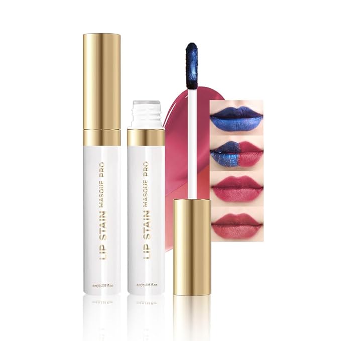 Matte Liquid Lip Gloss Peel Off Masque - Peel Off Lip Stain Tattoo, Long Lasting Waterproof Transfer-proof Lip Mask Lip Stain Peel Off Lip Gloss, Peel Off Lip Tint for Lip Makeup 05#+09#