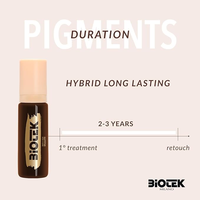 BIOTEK Brow Pigment Color for Long Lasting Makeup - Hybrid Long Lasting - Made in Italy (Bellini)