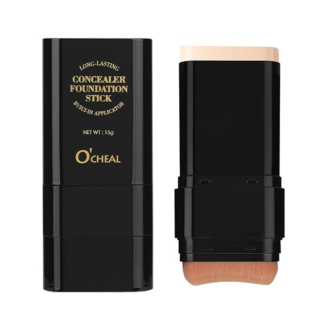 O'CHEAL Face Foundation Contour Stick Long-wear Lightweight Brighten Stick Blemish Contouring Face Concealer Beauty Makeup 05#DEEP WHEAT COLOR