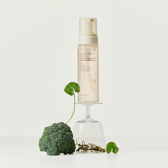 Salmon Caring Centella Bubble Cleanser - Salmon PDRN, pH 5.5, Salmon Egg Extract, Centella, Moisturizing, Balancing, Pore Cleansing, Low Irritation, Hypoallergenic, Sensitive Skin