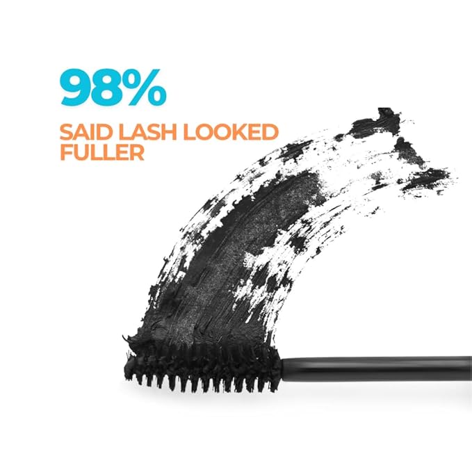 Emani Double Lash Mascara, Black, 3X Volume, Length & Lift, Hypoallergenic for Sensitive Eyes, Vegan & Cruelty-Free, Granite