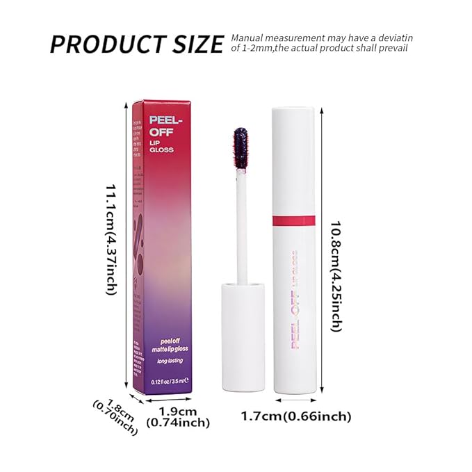 Matte Lip Stain Masque - Lip Liner Peel Off Lip Stain Tattoo, All Day Peel Off Lip Tint，Long Lasting Waterproof Transfer-proof Lip Mask Peel Off Lip Gloss,Stay Lip Makeup 03#
